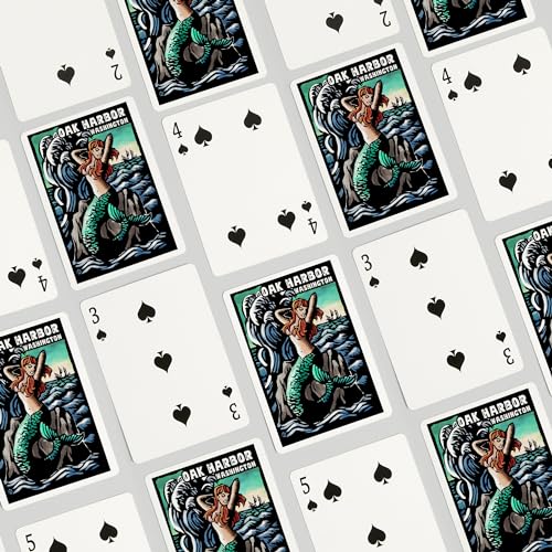 Baraja de Póker Oak Harbor Mermaids 52 cartas miniatura 4