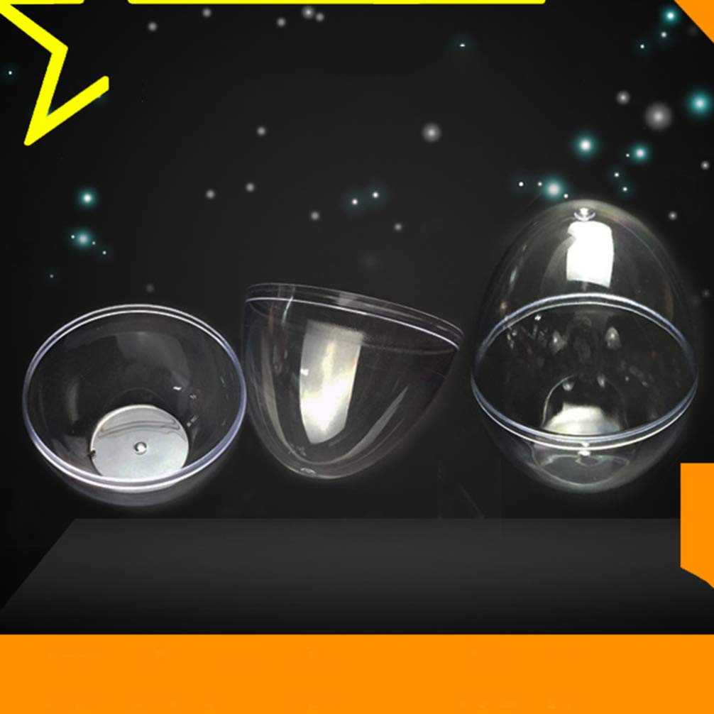 Lot De 10 œufs De Pâques Transparents En Plastique - 5x5x8 Cm - Remplissables - Pour Chasse Aux œufs, Loisirs Créatifs