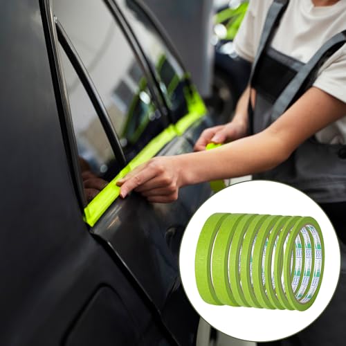 Image of 8Rolls Fine Line Tape Thin Painters Tape Total 160yards Pinstripe Masking Tapes 1 /8, 1 /4, 1 /2 inch Width Art TapeSmart Selection Painter Adhesive Automotive for DIY Car Auto Paint (Green, Mixed Sizes)