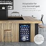 Honeywell 34 Bottle Compressor Wine Cooler Refrigerator, Large Freestanding Wine Cellar For Red, White, Champagne or Sparkling Wine, Digital Temperature Control, Stainless Steel - Image 4