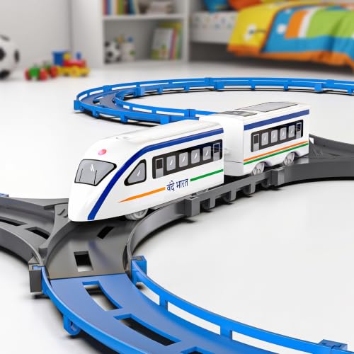 Image of Kidsmate Vande Bharat Bullet Train Toy for Kids, Battery Operated Train Set