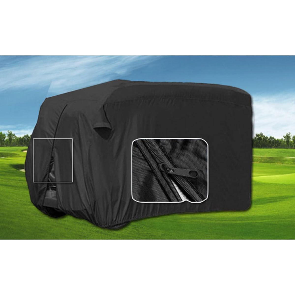 Veemoon Schwarz Wagenabdeckung 210d, Oxford 4-Personen, Wagen
