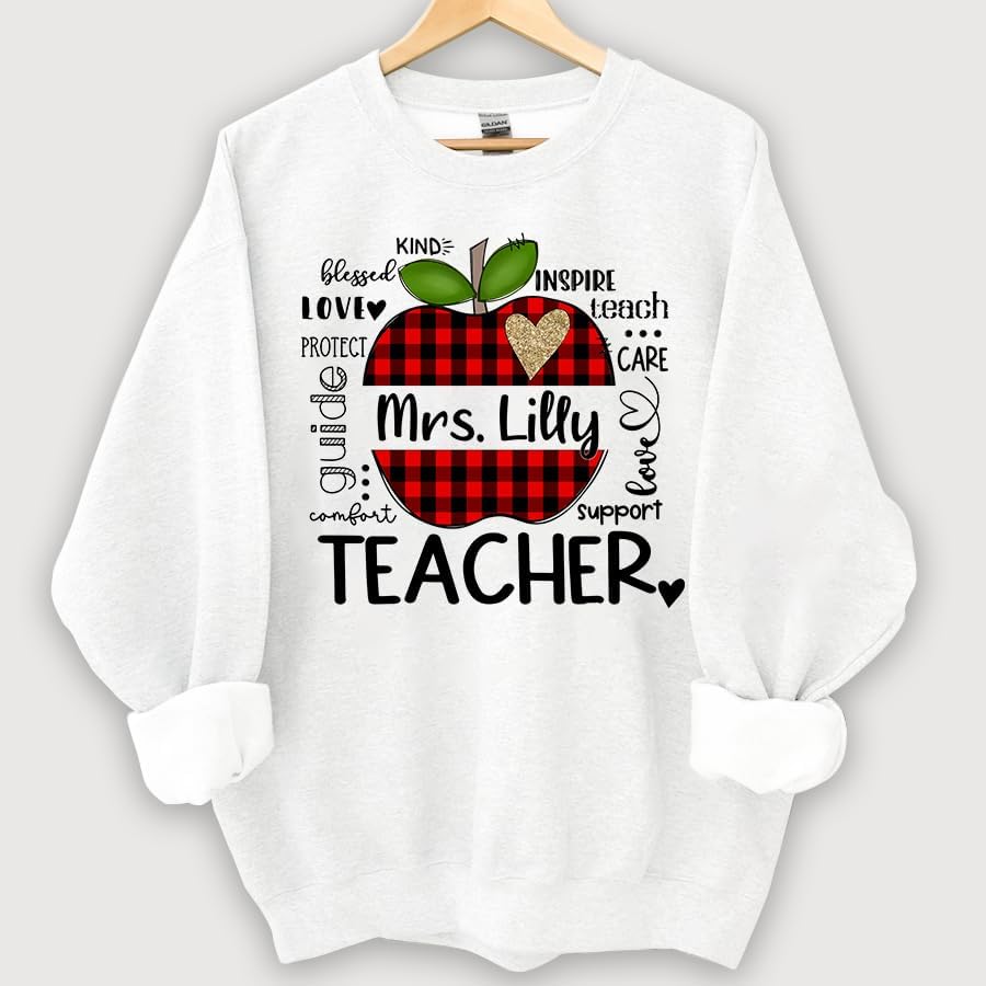 NAZENTI Personalized Teacher Shirts, Valentine & Women's Teacher Gifts - Image 6