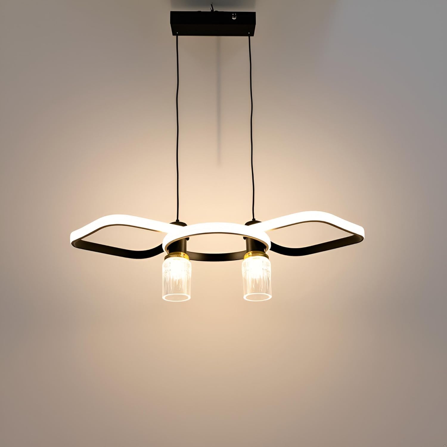 Lyse Decor Chandelier Light for Dining Table, Jhoomar for Home, Jhumar for Bedroom, Office Hanging Lamps, Jhoomar for Drawing Room and Hanging for Restaurant Tables (Black)-image-34