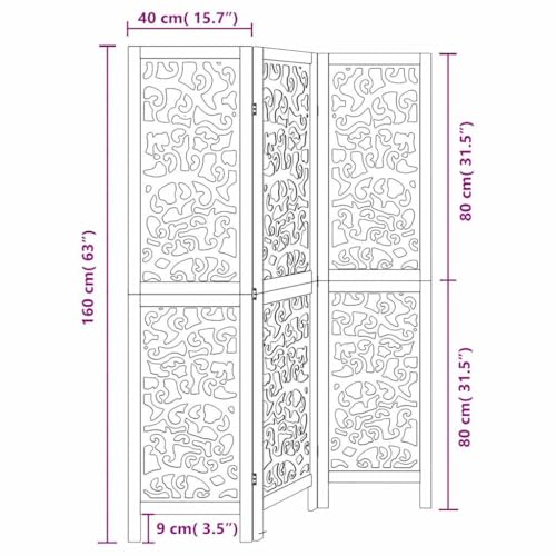 Paravent 3 pièces noir léger et robuste pour masquer un espace de rangement - 8