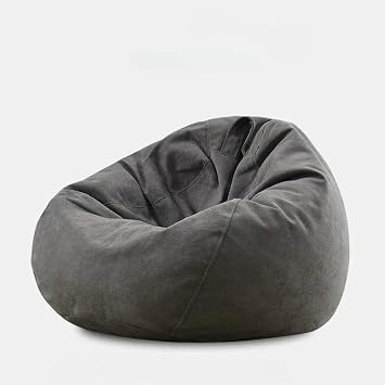 Bean Bag Cover Only - No Filler Included | Chenille Fabric, Machine Washable Chair Suitable for Bedroom, Balcony and Living RoomDark Gray,X-Large