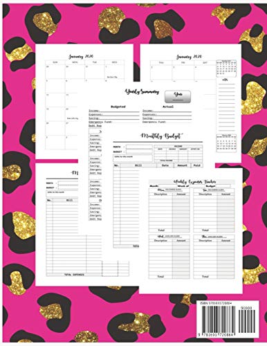 2020 Budgeting Planner: Golden Leopard Monthly Budget Planner: Daily Weekly Monthly Budget Planner W