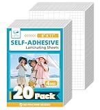 T&W SAME FILM Self Adhesive Laminating Sheets, 4mil, 8 x 11 Inch No Heat Laminating Sheets, Self Sealing...