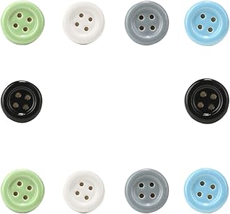 Perilla Home Set of 10 Round Ceramic Button Knobs - Modern Multi Colour Decorative Handle Knobs - for Home Kitchen Cabinet, Vintage, Hardware, Cupboard, Door, Dresser, Wardrobe, Drawer Pulls