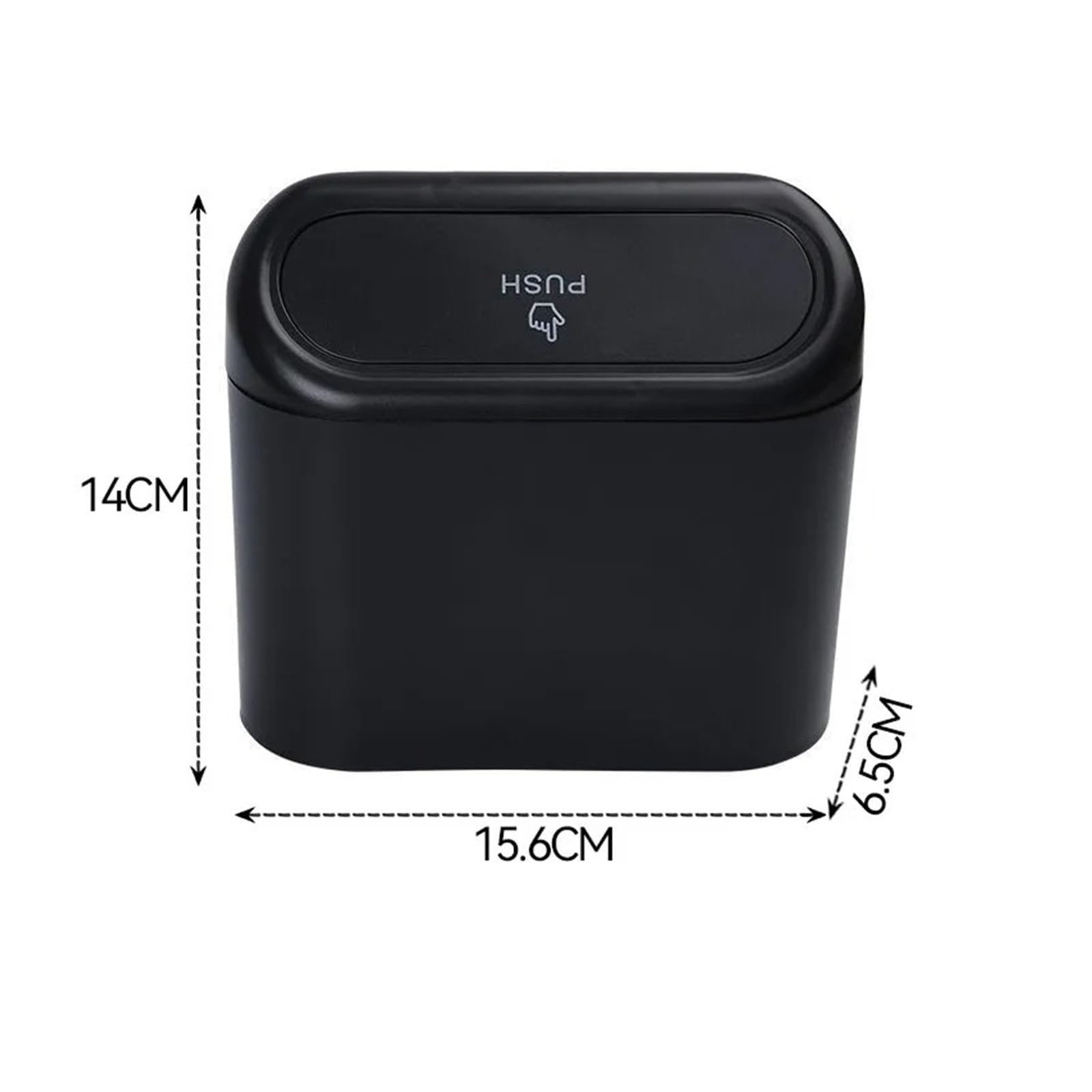 Auto Mülleimer Auto-Mülleimer Mit Deckelknopf Hängender Aufbewahrungsbehälter Für Den Nass- Und Trockengebrauch Für Mini-Organizer-Box Mini Autos Mülleimers(A Purple 1 piece)