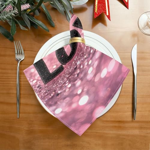 Servilletas de Tela con Corazones Love Hearts Pack 6 miniatura 3