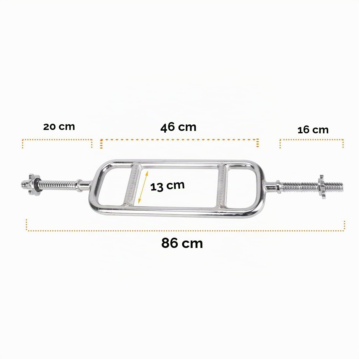 Trizepsstange 86 cm Kurzhantelstange Trizepsstange Curl Bar 25 mm Trizeps-Trainer mit Verschluss