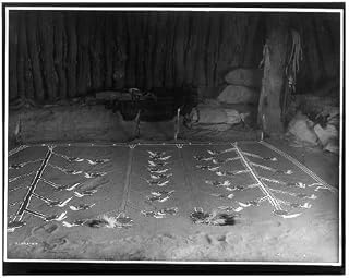Photo: Sand Painting,Wind Doctor's Ceremony-Navaho,Navajo Indians,January c1905,Curtis
