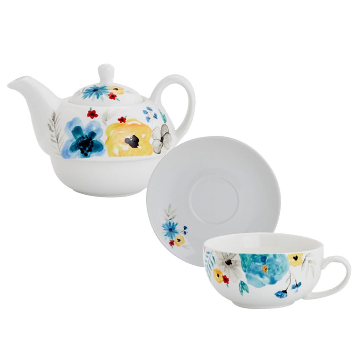 Juego de té de cerámica portátil anticaídas y resistente al calor con plato