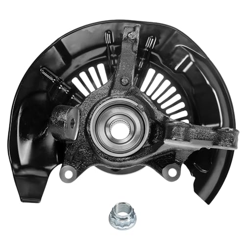 Image of Detroit Axle - Front 2pc Steering Knuckles for 08-17 Toyota Highlander | 10-15 Lexus RX350 RX450h, 2 Steering Knuckles & Wheel Bearing Hubs Replacement 2010 2011 2012 2013 2014 2015