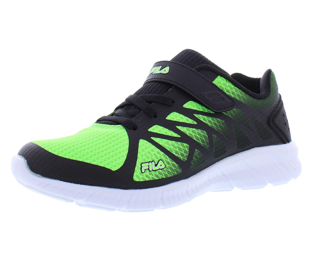 Fila Fantom 6 Strap Boys Shoes Size 7, Color: Lime/Black