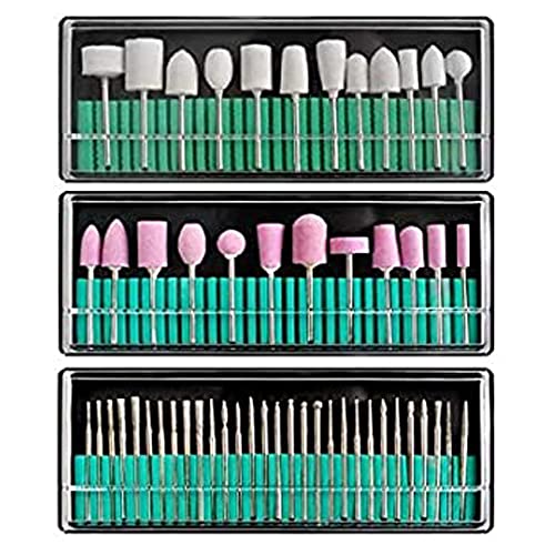 54pcs Broca Torno para Uñas Manicura Pulidor para Manicura Brocas para Torno Manicura Accesorios Manicura y Pedicura