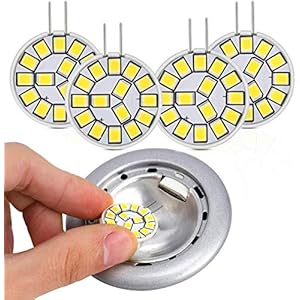 Kohree G4 Ledlampen, 2 W, vervangt halogeenlampen van 20 W, lichtwit, 12 V AC/DC ledlamp, 350 lumen, flikkert niet, niet dimbaar, 360 graden lichthoek, G4-licht [energieklasse A++]
