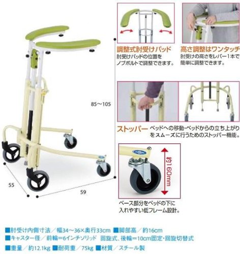 Amazon | 日進医療器 屋内歩行車トレウォークスリム 5215-1610
