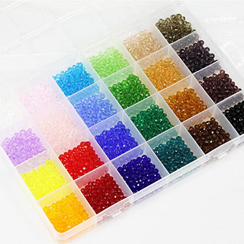 Bala&Fillic 4mm Briolette Glass Beads Faceted Rondelle Crystal Beads - Image 2