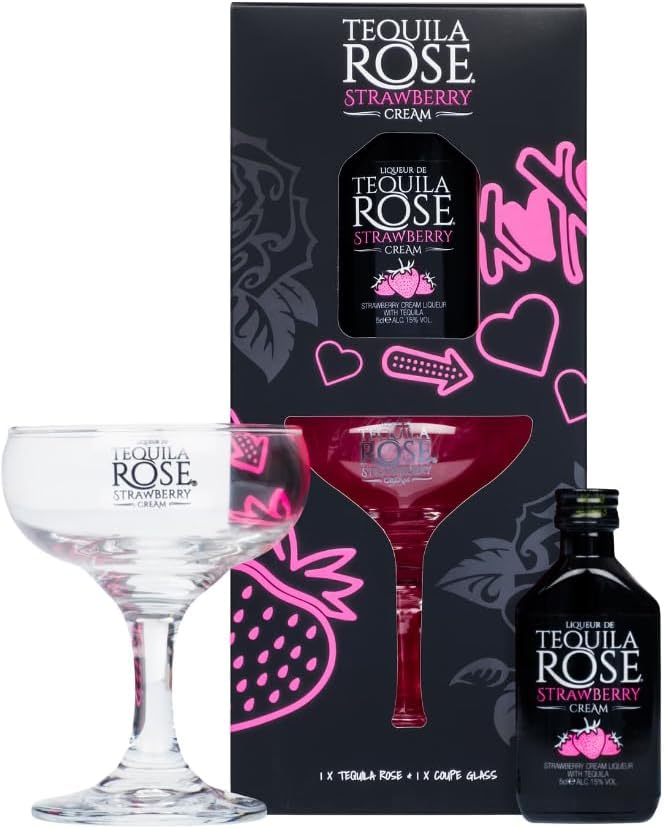 Strawberry Tequila Rose Gift Set Miniature Alcohol Bottles Strawberry