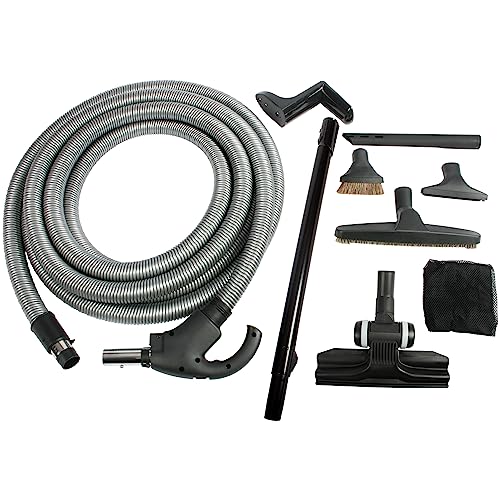 Cen-Tec Systems 93048 Central Vacuum Kit with Switch Control, 40 Ft. Hose, Black