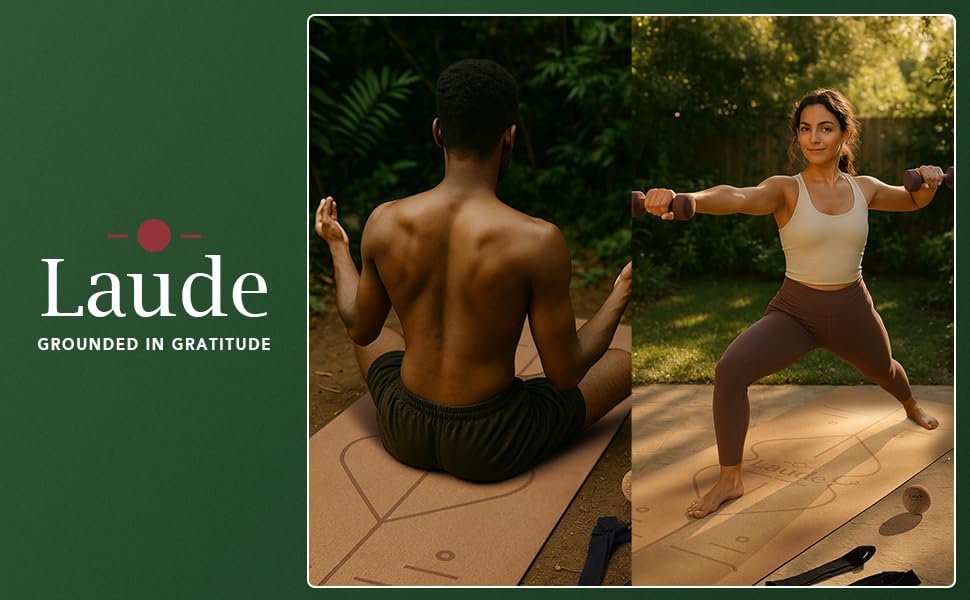 Miniatura 6 de Esterilla de yoga de corcho natural y goma Laude