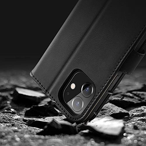 Étui de téléphone compatible avec iPhone 12 GUMMMY étui rabat bleu PU