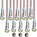 RUNCCI-YUN 10pcs 110-220V 6mm 1/4" AC Voyant Led En Metal, jaune Led Indicateur Panneau,Temoin Lumineux 110V, Pour Van,Bateau Et Autres Vehicules Universels
