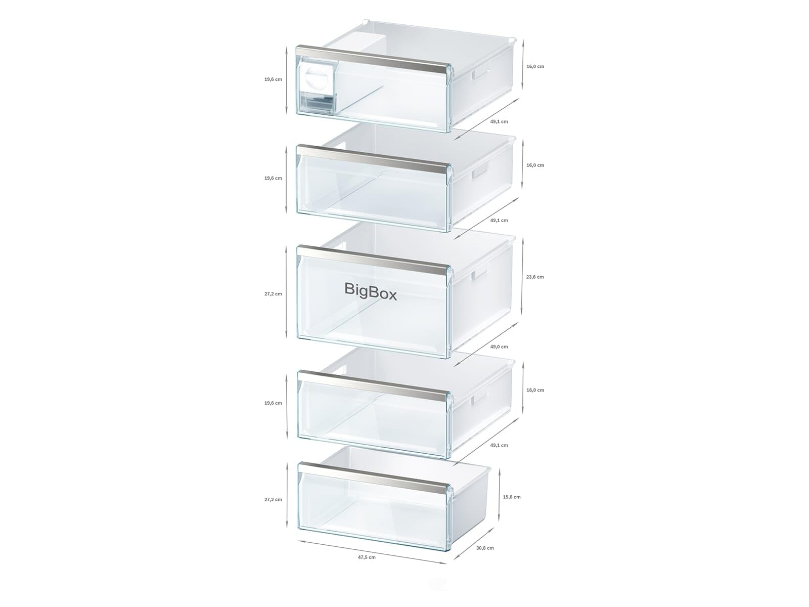 Bosch GSN51AWCV Serie 6 - Congelador independiente, 161 x 70 cm, 175 kWh por año, color blanco, 290 L, tamaño XXL, iluminación LED, VarioZone, NoFrost
