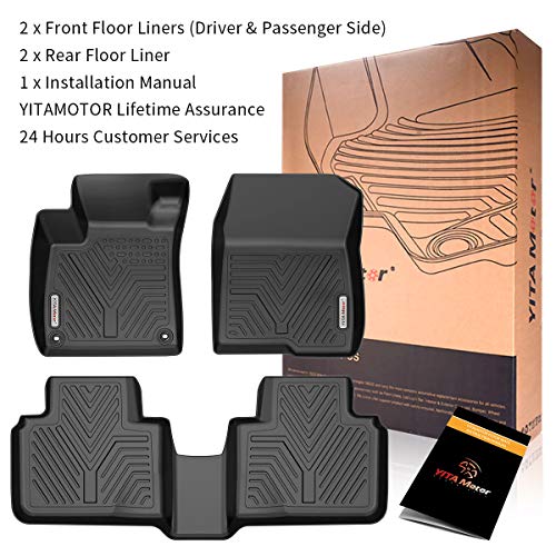 Yitamotor Floor Mats Compatible With Honda Accord, Custom Fit Floor Liners For 2018-2022 Honda Accord, 1St & 2Nd Row All Weather Protection, Black #TOP6