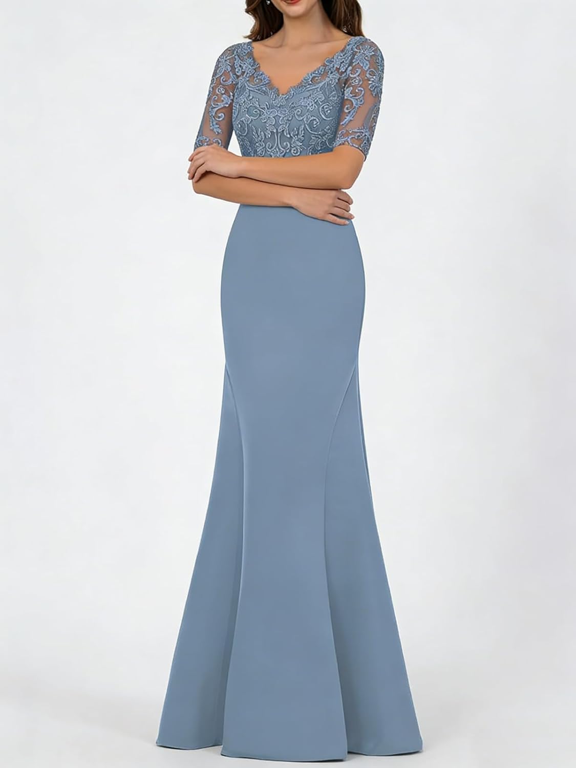 Mother of The Bride Dresses - Long Formal Evening Gowns Appliques Wedding Guest Dress - Image 3