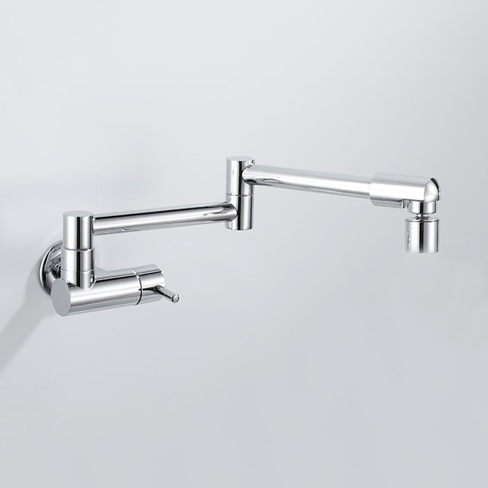 Rubinetto Cucina A Muro Ottone Rubinetto Lavello Cucina Pieghevole per Riempimento Pentole,Argento