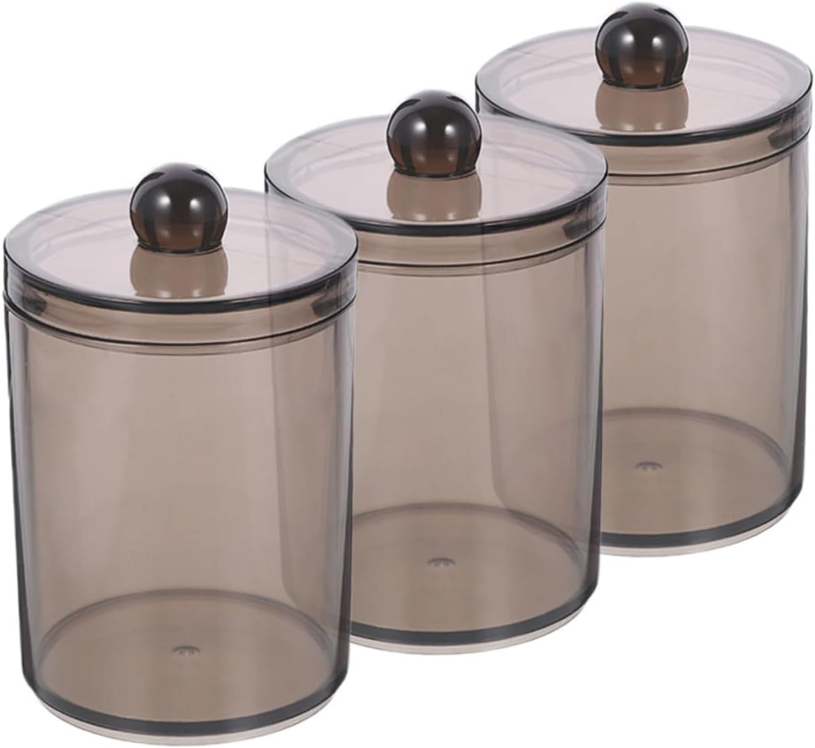 9pcs Cotton Swab Holder Transparent Storage Jar for Cotton Pads and Swabs Multi-functional Organizer for Home and Bathroom Use Elegant and Lightweight Design