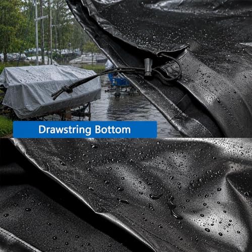 Boat Center Console Cover, Sunmelt Marine Grade Polyester Canvas, Waterproof & Fade-Resistant (Black, 40"W x 30"L x 44"H) by FCOUIID - Image 5
