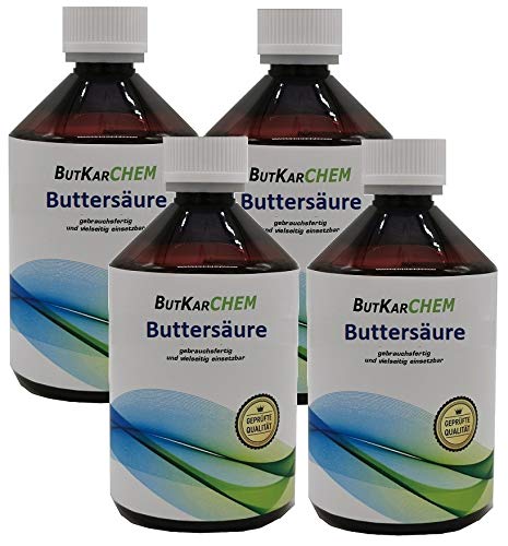 Preisvergleich Produktbild ButKarCHEM (4x500ml) Buttersäure (Varianten 250ml-3000ml) von Karbid 24 sehr viele Anwendungsgebiete (RegQL1A4921) (2000ml)