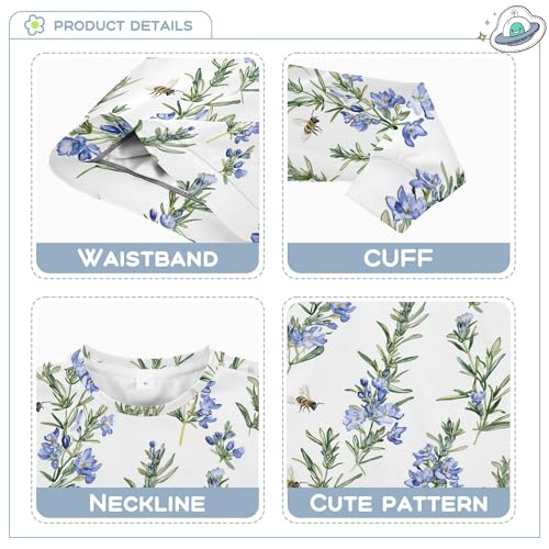 JUNZAN Beauty Rosemary White Little Girls Sweatshirt Hoodie Fleece Tops Clothing Shirts Party 4T3