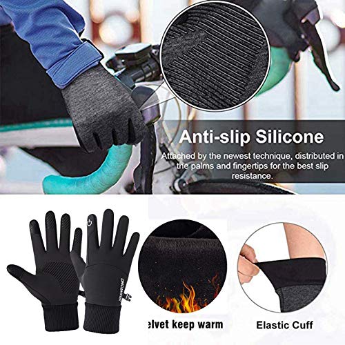 Serenable Luvas de Inverno à Prova de Vento para Clima Frio à Prova de Vento E Tela de Toque Térmica