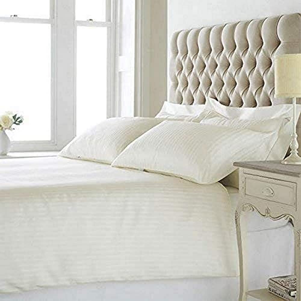 Housse de couette King Riva Paoletti Eton drap coton crème Sahne set