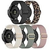 Wizvv 5 cinturini da 20 mm compatibili con Garmin Vivoactive 5/3/Forerunner 55/165/245/645 Music, cinturino in tessuto di nylon per orologio Venu/Sq/2 Plus/Sq Music/Sq 2 per uomo e donna, Nylon