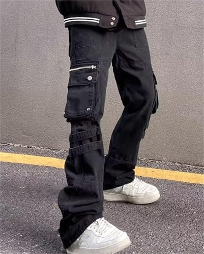 Men's Cotton Multi-Pockets Work Pants Tactical Outdoor Military Army Cargo Jeans2