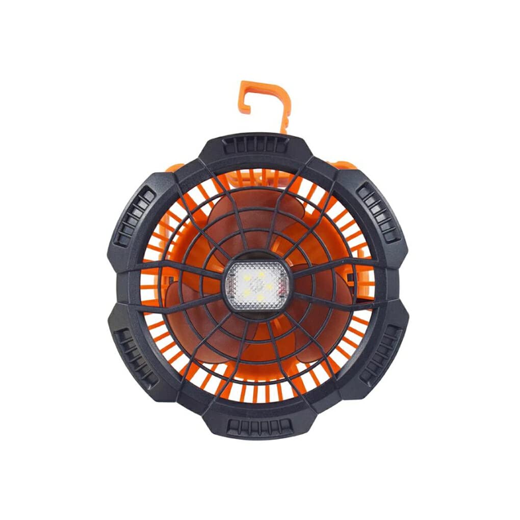 Linterna de velocidad ajustable móvil con carga recargable por USB, ventilador de Camping, ventiladores de iluminación refrigerados por aire, dormitorio, oficina, viaje, X10/naranja