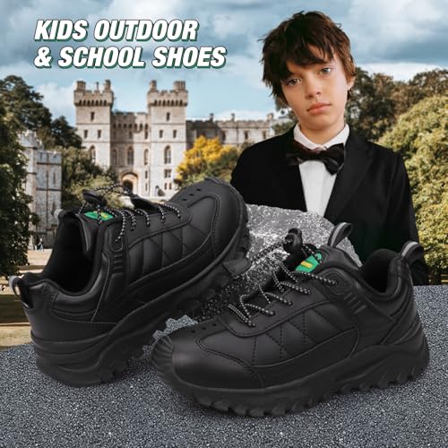 Image of UOVO Boys School Shoes Uniform Black Dress Shoes for Kids