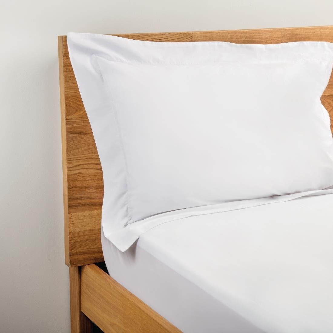 Luxury Edwardian 200 Thread Count 100% Natural Cotton White Fitted Sheet 40 Cm Extra Deep Fit Bed Sheets Hotel Quality Fit Cover Bed (Pillowcases Oxford 40x60cm)