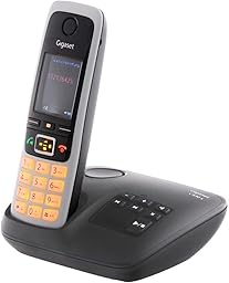 Gigaset C430A - Teléfono inalámbrico (DECT, 50 m, 300 m, 200 entradas) Negro