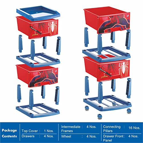 Image of Vintage Chest of Drawers For Kids(Spiderman)