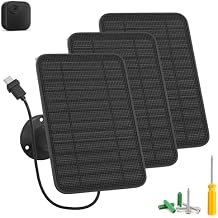 5W Solar Panel for Blink Camera Outdoor, Solar Panel Charger Compatible with Blink Outdoor 4 4th Gen Camera, Solar Panel w/Battery for Blink Camera, 9.8ft Cable Rubber Plug IP65 Waterproof, 3 Pack