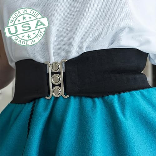 Hip Hop 50's Shop 1950s Style 3” Wide Elastic Cinch Belt for Women Junior and Plus Sizes Handmade in the USA2