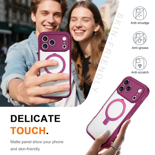 Coque iPhone 16 Pro Max antichoc violet foncé évite les rayures et chutes