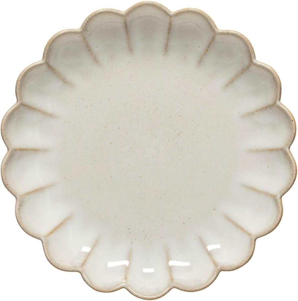 Costa Nova Ceramic Stoneware 9" Salad & Dessert Plate - Marrakesh Collection, Sable Blanc| Microwave & Dishwasher Safe Dinnerware | Food Safe Glazing | Restaurant Quality Dinnerware